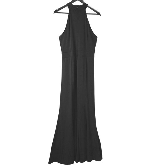 Berydress Black Sleeveless Halter Neck Full Length Mermaid Cocktail Gown XL NWT - Picture 2 of 8